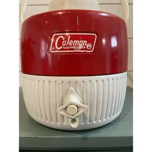 Vintage Coleman Red Camping  Water Jug Cooler